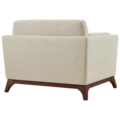 Chance Mid Century Modern Fabric Armchair