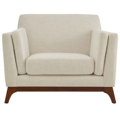 Chance Mid Century Modern Fabric Armchair