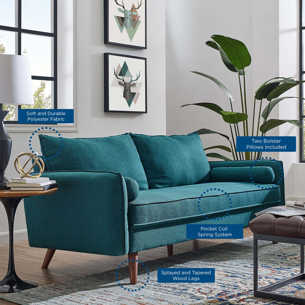 Modway Revive Upholstered Sofa for Living Room