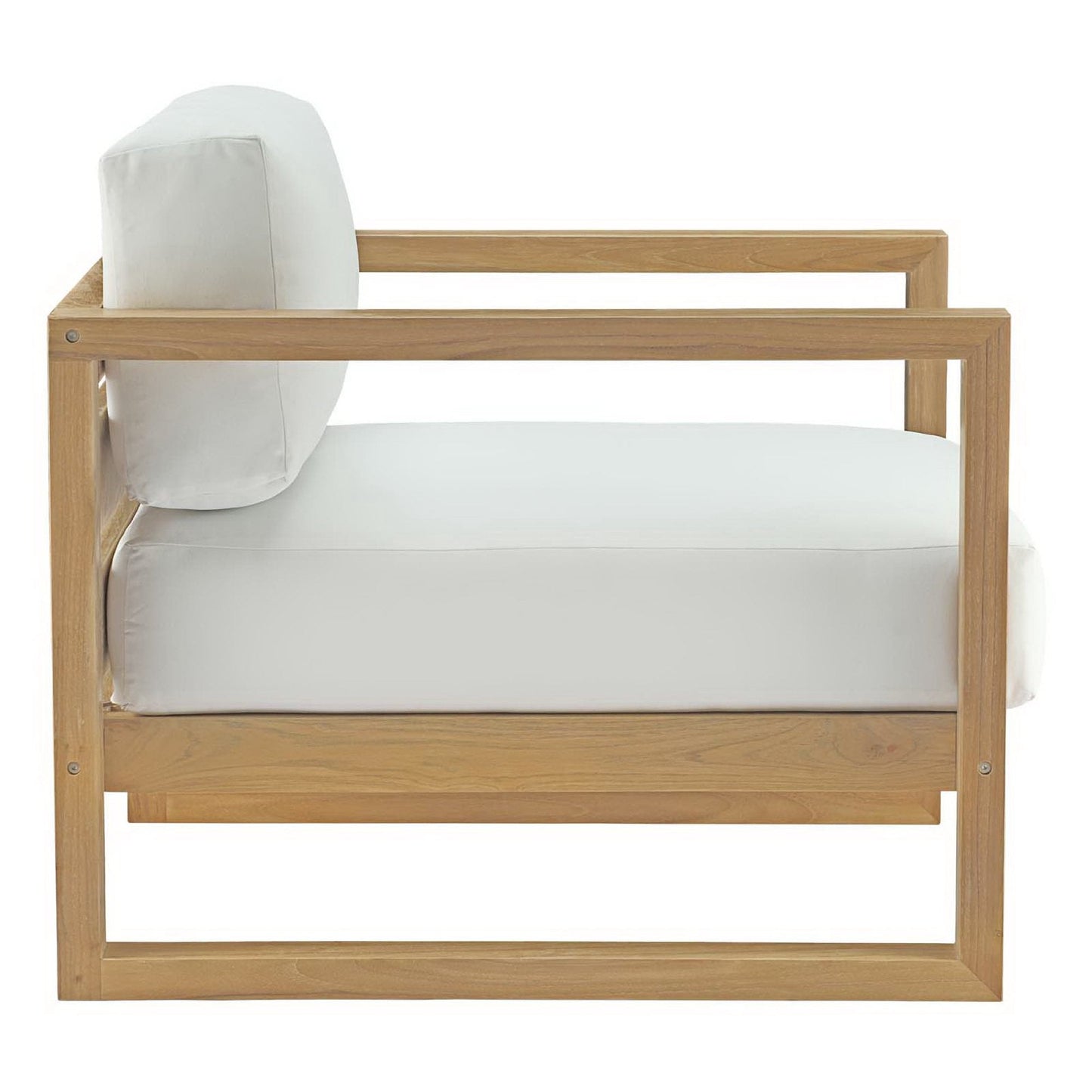 Modway Upland 4 Piece Outdoor Teak Patio Set