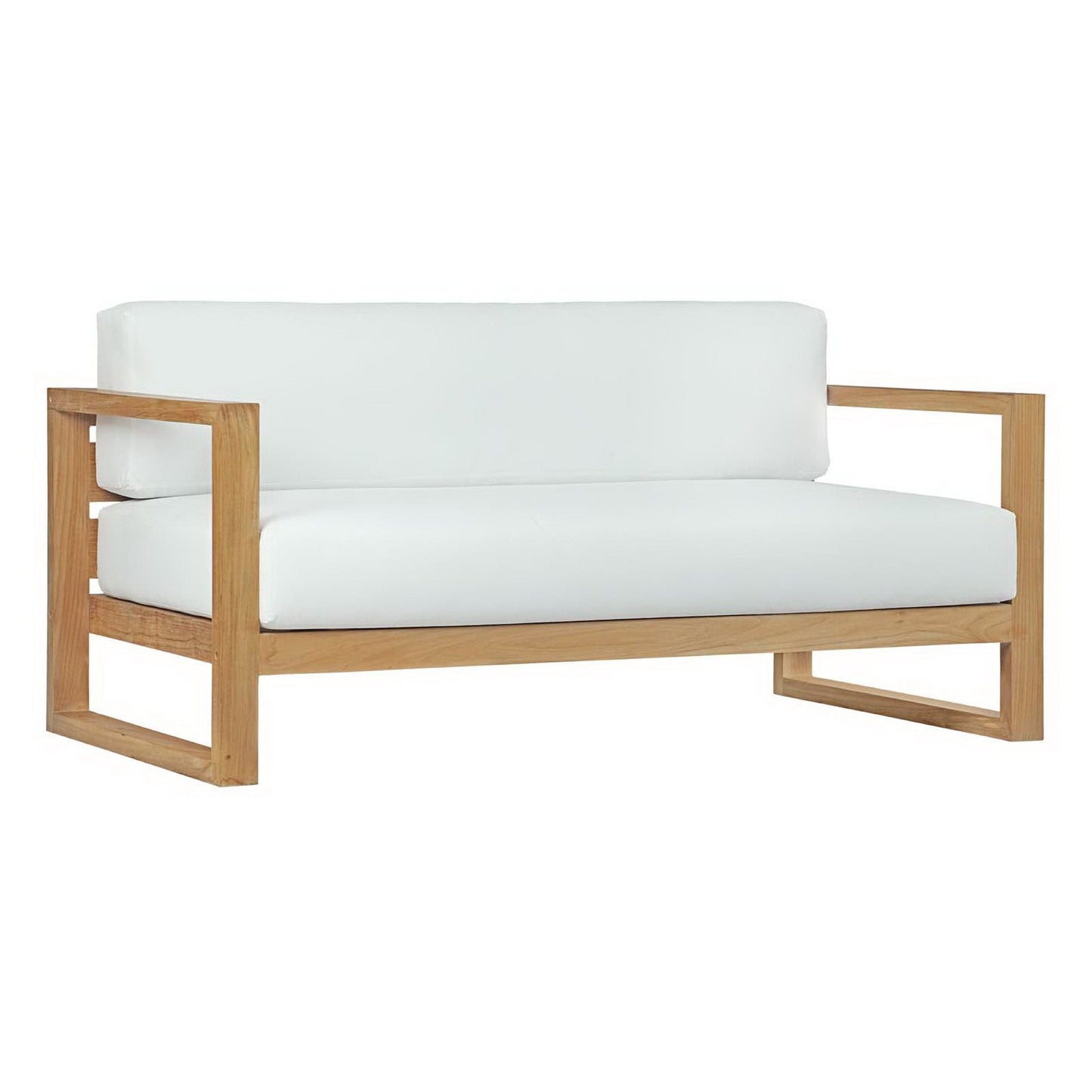 Modway Upland 4 Piece Outdoor Teak Patio Set