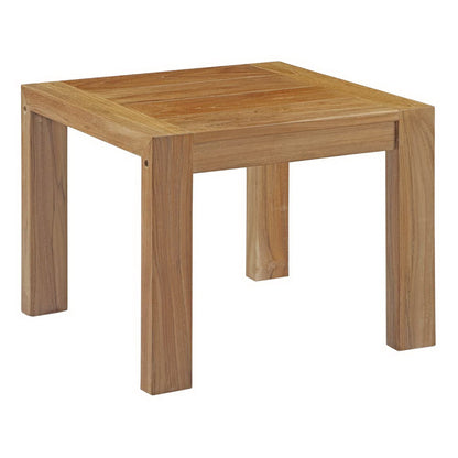 Modway Upland 3 Piece Outdoor Teak and Cushions