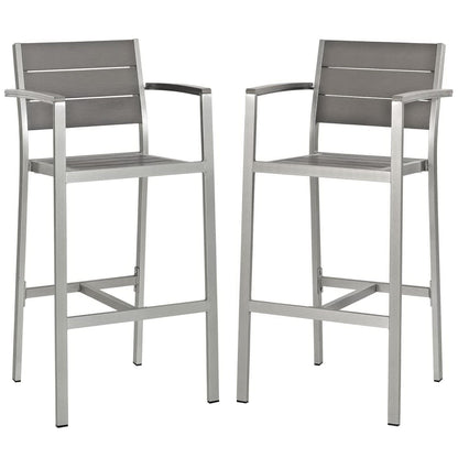 Modway Shore Outdoor Patio Bar Stools for 2