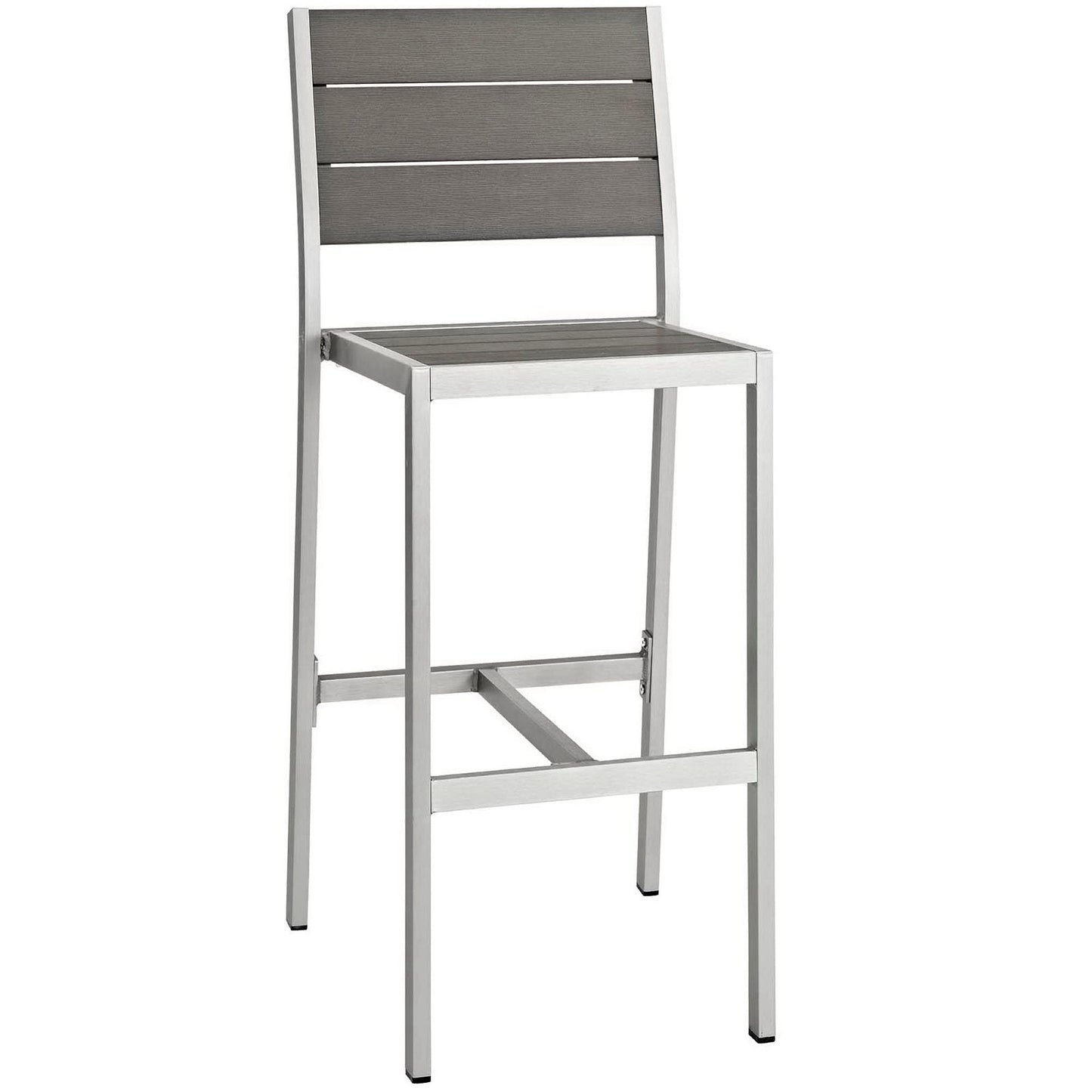 Shore Patio Aluminum Armless Bar Stools Set of 2