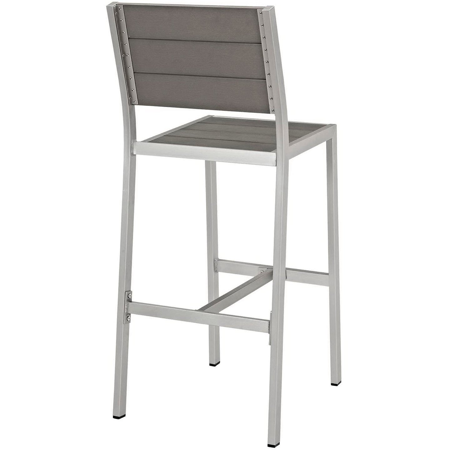 Shore Patio Aluminum Armless Bar Stools Set of 2