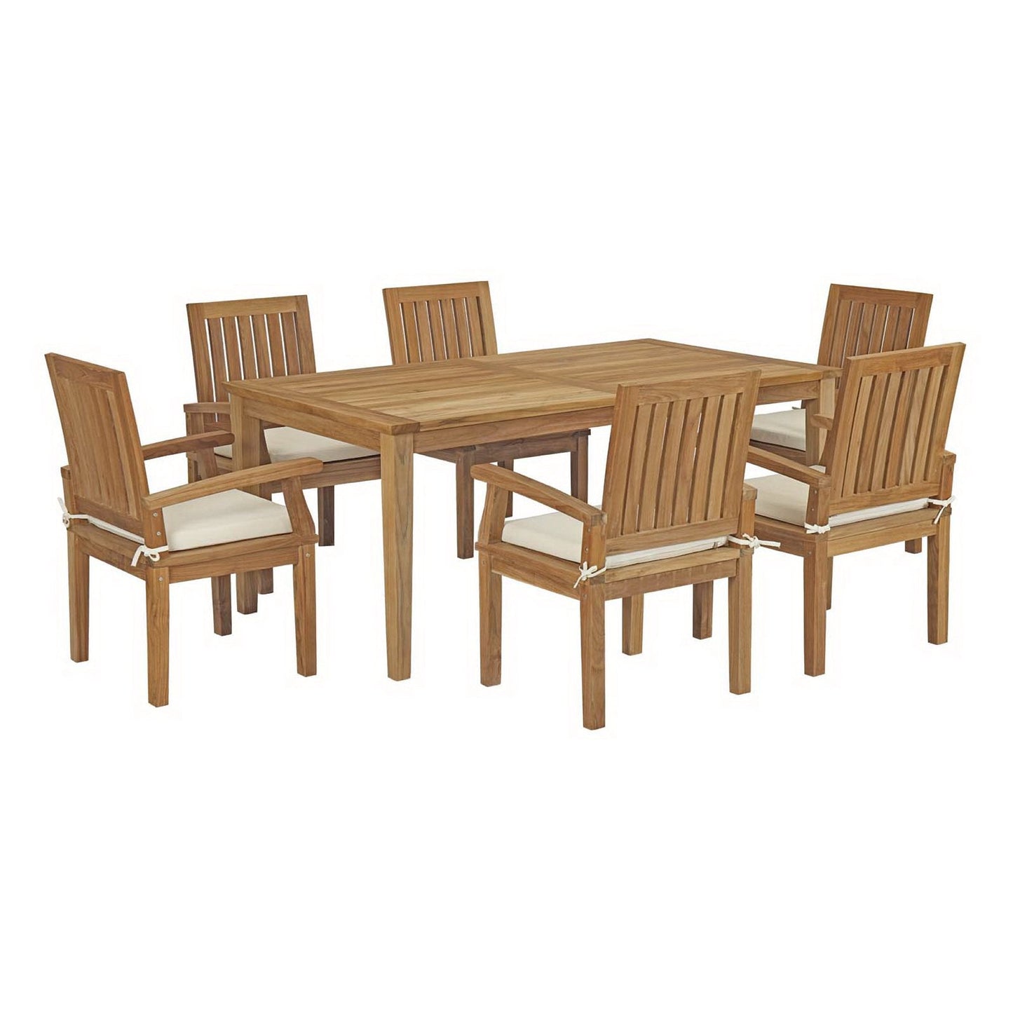 Modway Marina 7 Piece Outdoor Teak Dining Set
