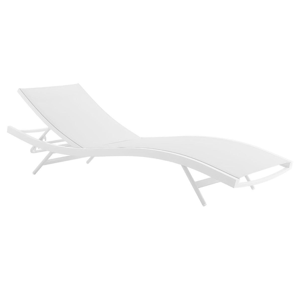 Glimpse outdoor mesh chaise lounge chair white with curved frame by Modway on Tampa Home & Garden Store