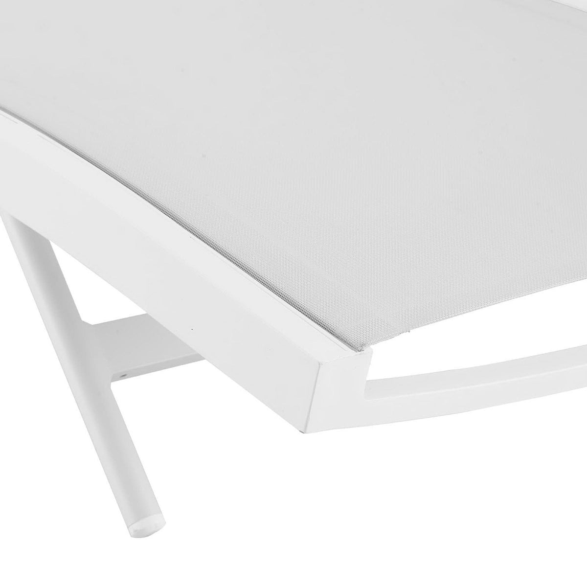 Glimpse Outdoor Patio Chaise Lounge Chair with white seat and frame by HouseOfZazla on Tampa Home & Garden Store