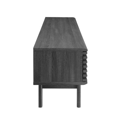 Render 70-inch entertainment center TV stand in dark woodgrain with a wide top on Tampa Home & Garden Store