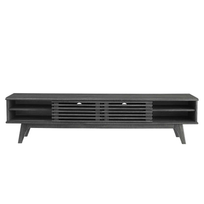 Render 70-inch entertainment center TV stand in dark wood with slatted front on Tampa Home & Garden Store