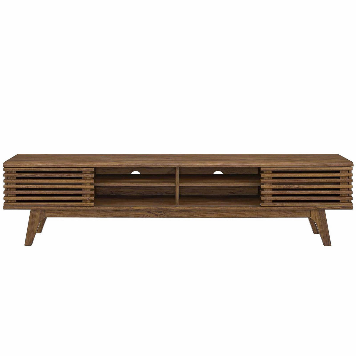 Render 70in Entertainment Center TV Stand by Modway in warm brown wood for living room use on Tampa Home & Garden Store