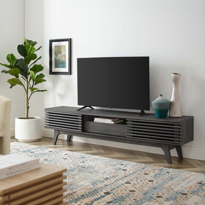 Render TV Stand by Modway with dark wood finish and slatted base console on Tampa Home & Garden Store