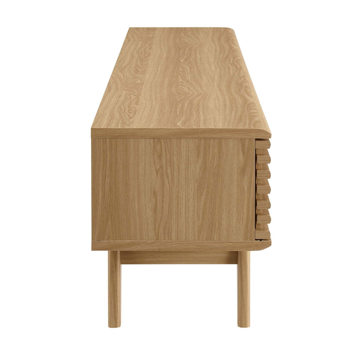 Render TV Stand Modway oak finish with slatted side on Tampa Home & Garden Store