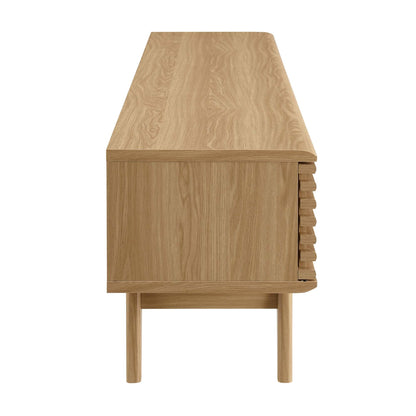Render TV Stand Modway oak finish with slatted side on Tampa Home & Garden Store