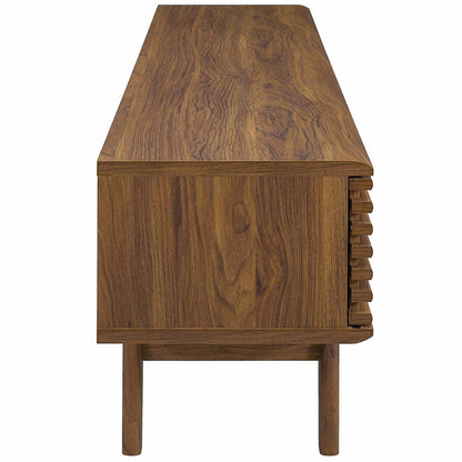 Render TV Stand by Modway in warm oak wood finish with top and stepped side detail on Tampa Home & Garden Store