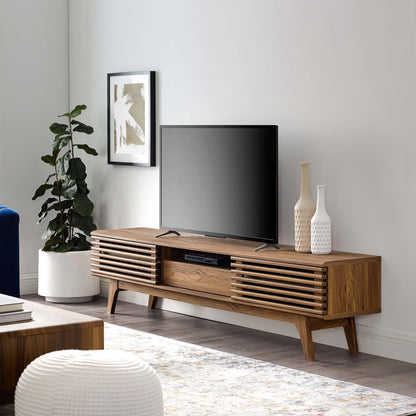 Render TV Stand by Modway, warm wood slatted living room console, HouseOfZazla on Tampa Home & Garden Store