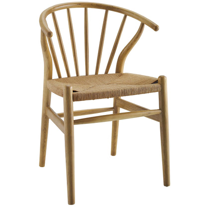 Flourish Spindle Wood Dining Side Chair natural wood finish with woven seat by Modway on Tampa Home & Garden Store