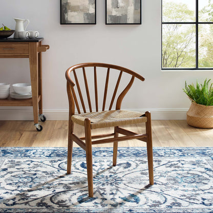 Flourish Spindle Wood Dining Side Chair by Modway, natural wood frame with woven seat on Tampa Home & Garden Store