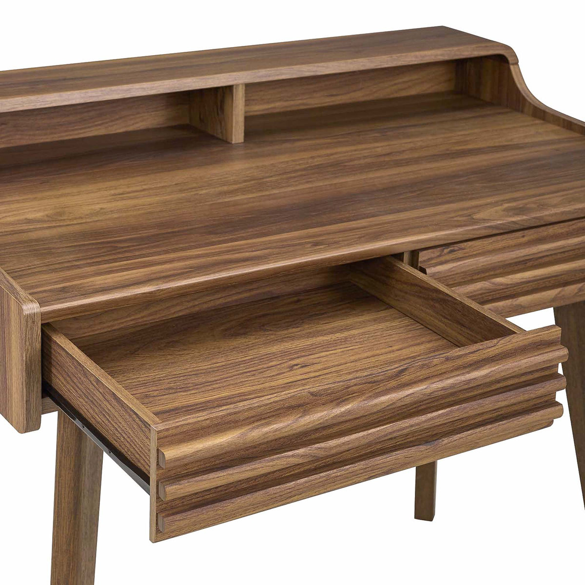 Render Writing Desk by Modway, walnut wood finish desk with open shelf cubby, HouseOfZazla on Tampa Home & Garden Store