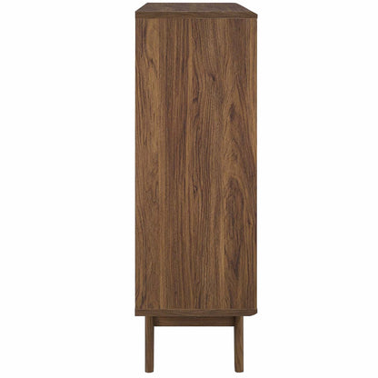 Modway Render Three-Tier Walnut and Storage Stand