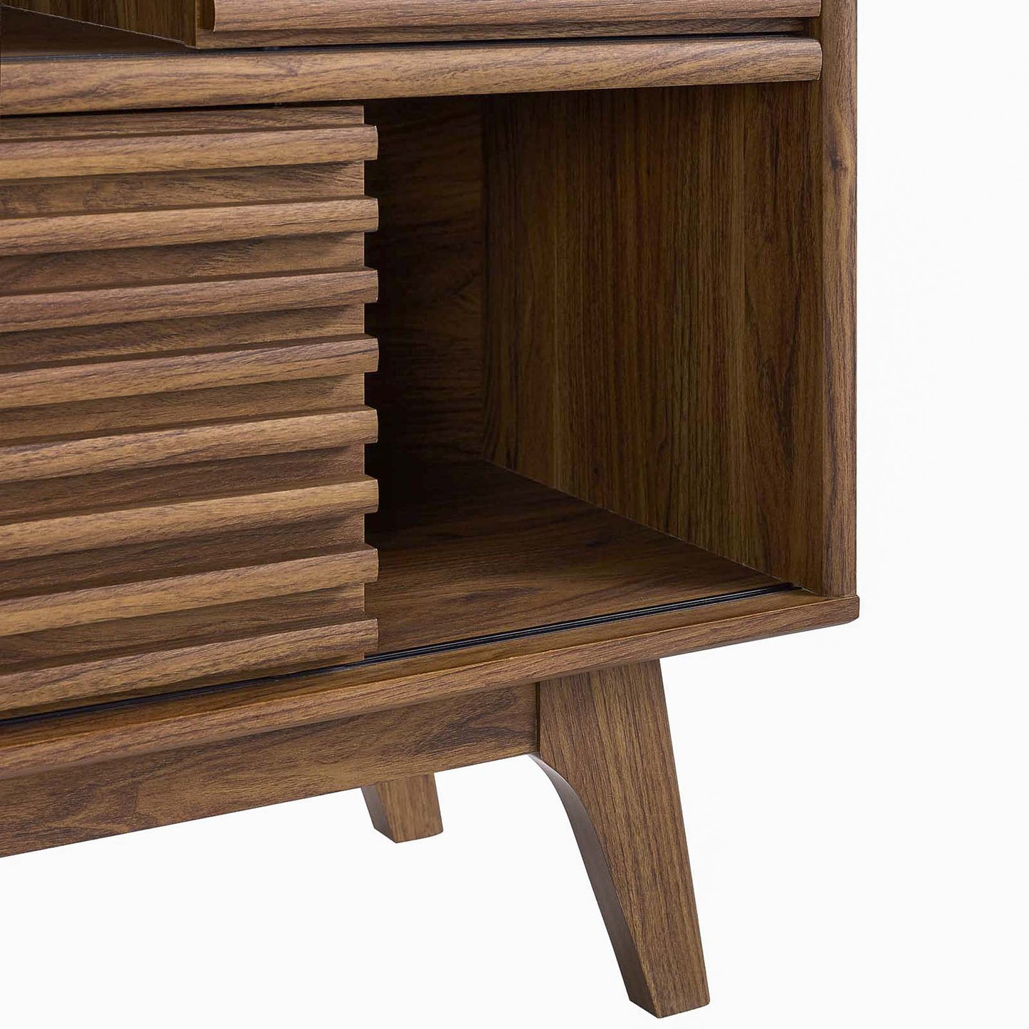Modway Render Three-Tier Walnut and Storage Stand