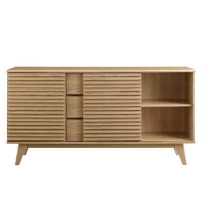 63-inch Render sideboard buffet by Modway in natural wood with slatted doors on Tampa Home & Garden Store