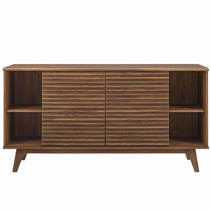 Render 63in sideboard buffet with slat-front drawers in walnut on Tampa Home & Garden Store