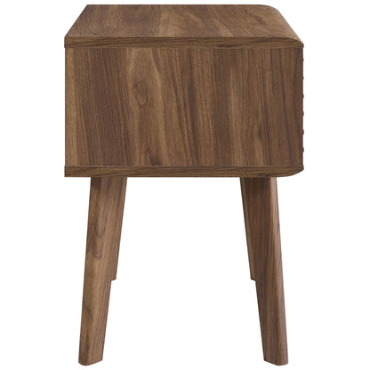 Render End Table by Modway in brown woodgrain with tapered legs on Tampa Home & Garden Store