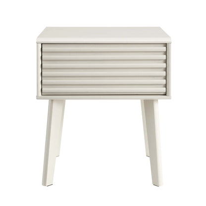 Render End Table by Modway white louvered drawer front nightstand on Tampa Home & Garden Store