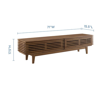 Render TV Stand by Modway in warm wood with slatted design for living room on Tampa Home & Garden Store