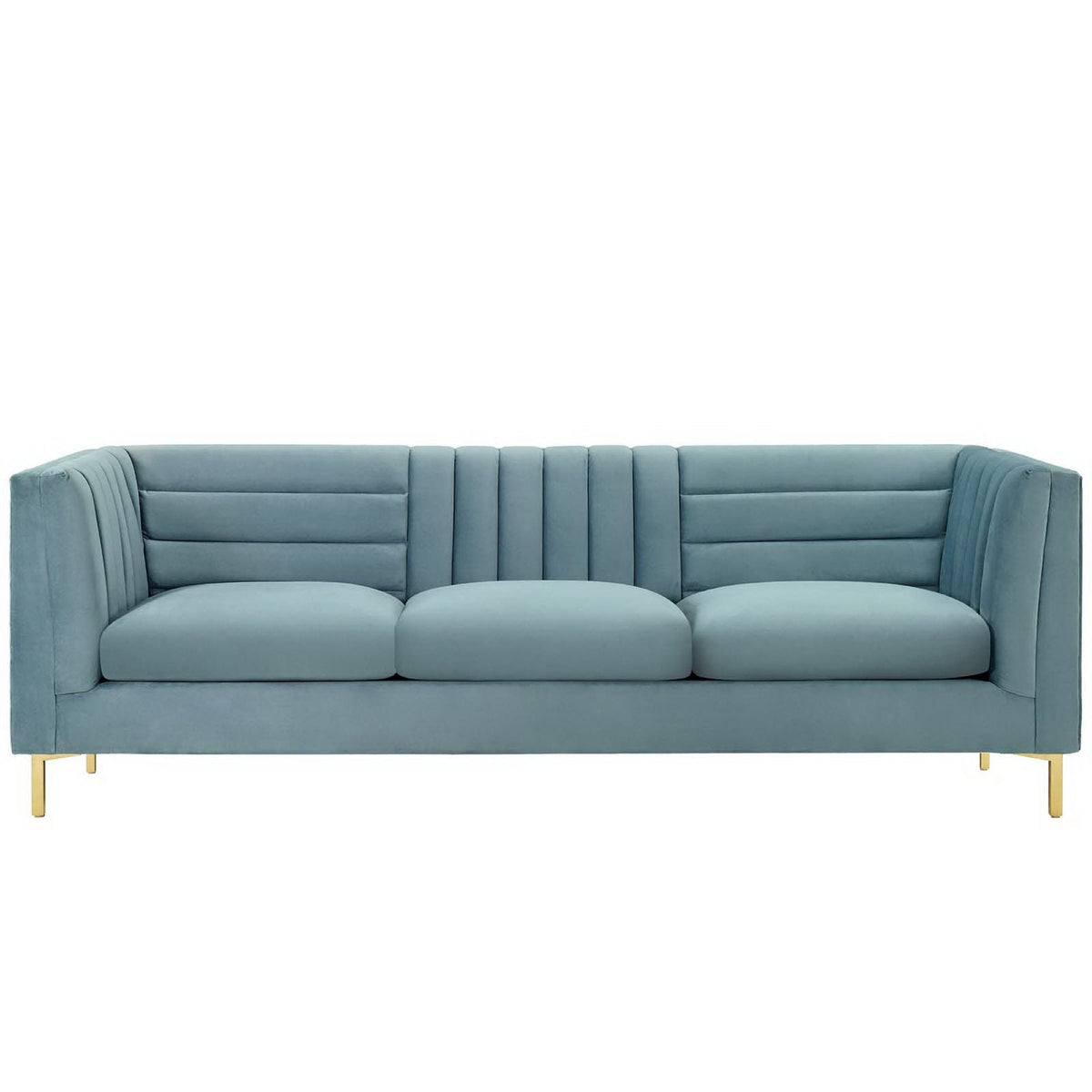Ingenuity Channel Tufted Velvet Sofa And Lounge