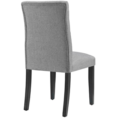 Duchess fabric dining chair gray upholstery with black legs, set of 4 on Tampa Home & Garden Store