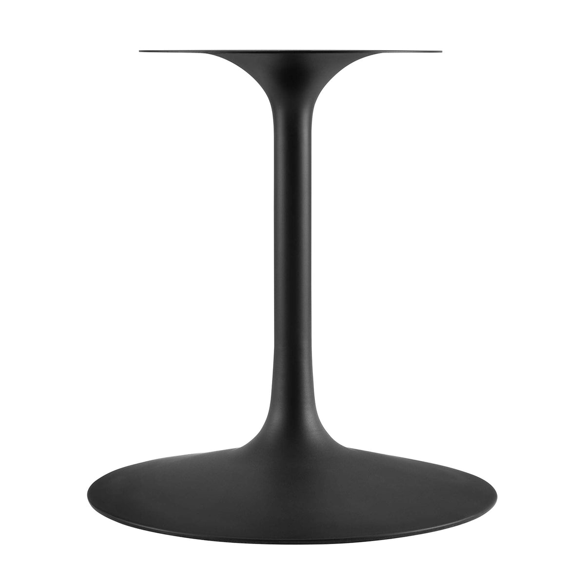 Lippa oval faux marble dining table pedestal base in black metal tulip stem Modway on Tampa Home & Garden Store