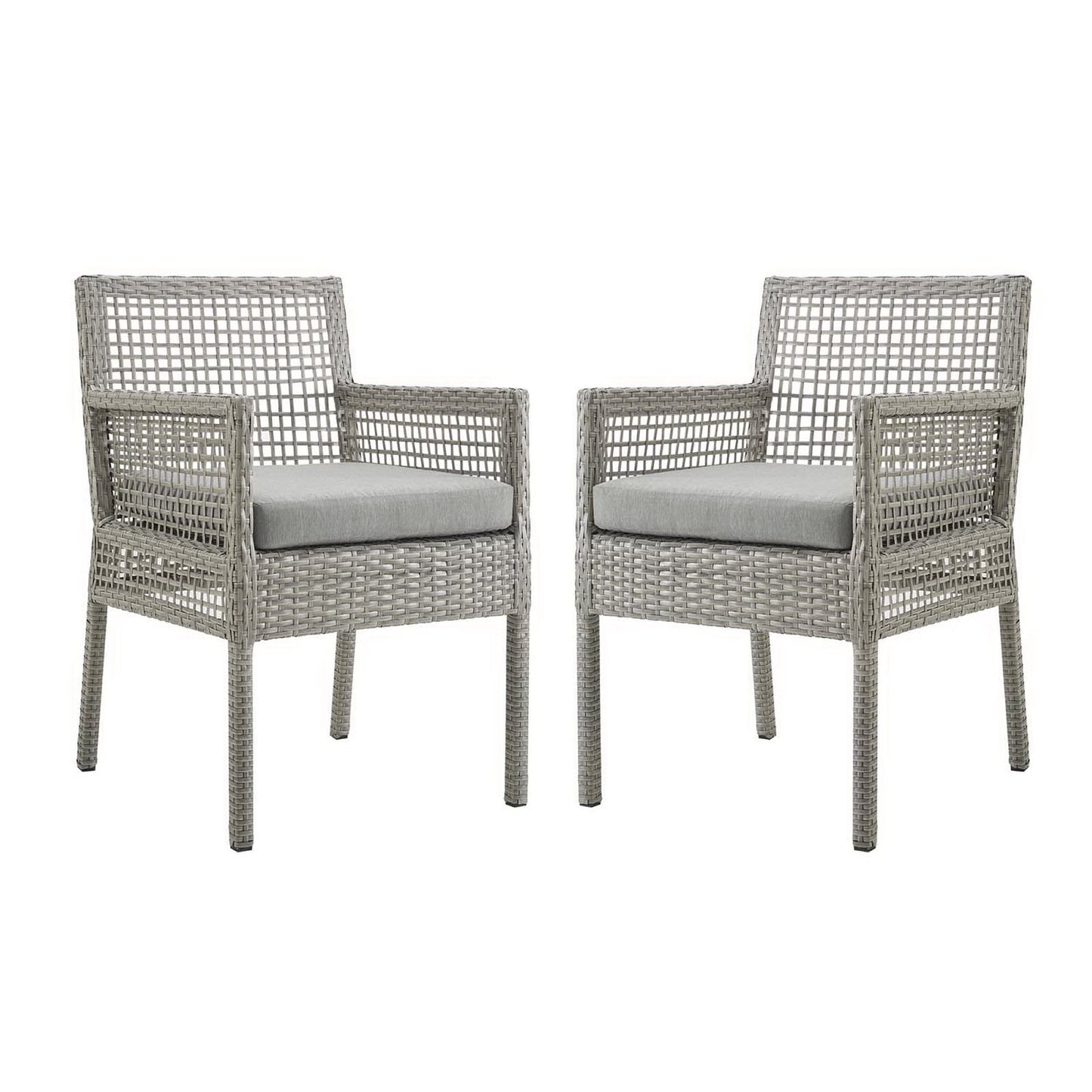 Aura Outdoor Patio Wicker Armchair Set of 2