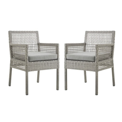 Aura Outdoor Patio Wicker Armchair Set of 2