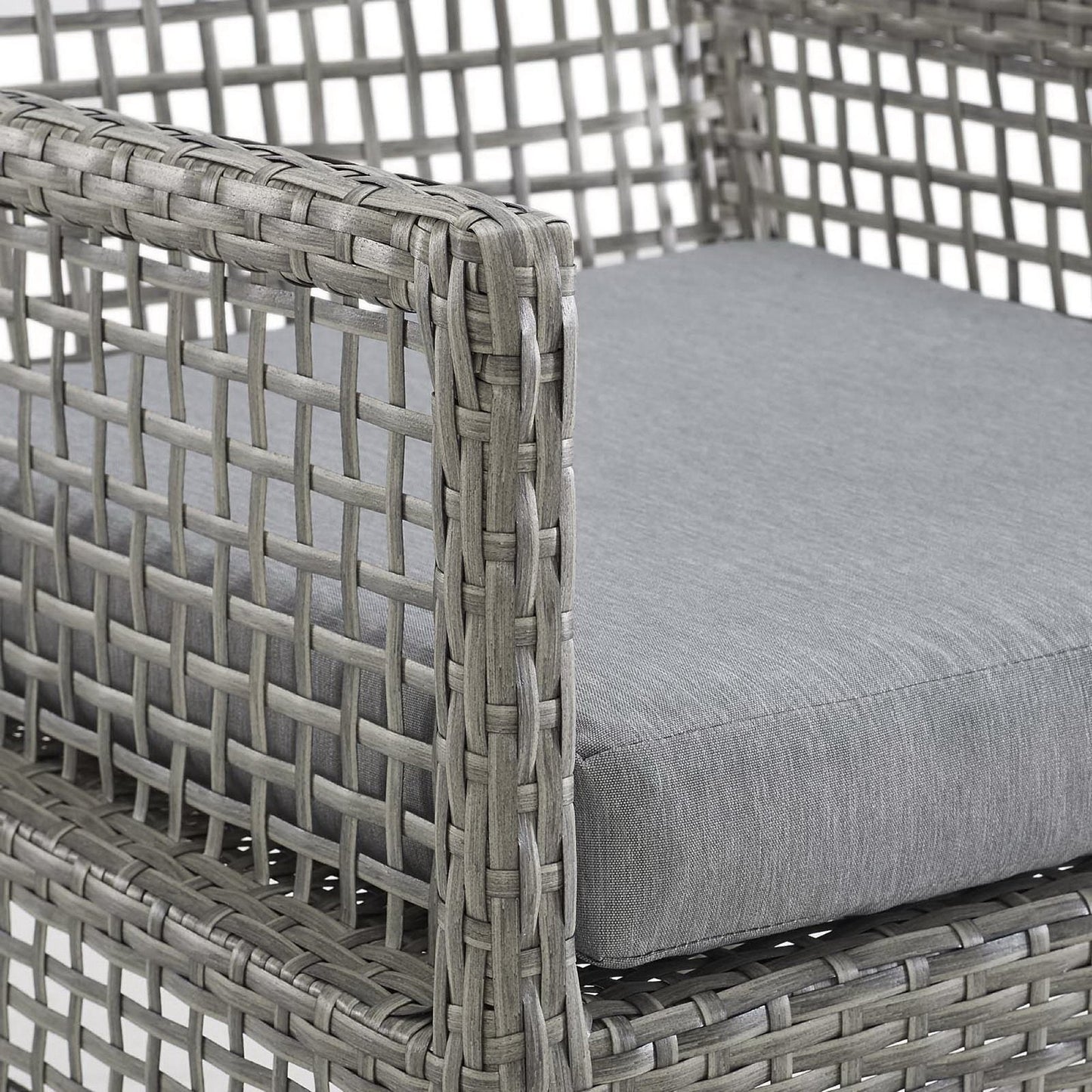 Aura Outdoor Patio Wicker Armchair Set of 2