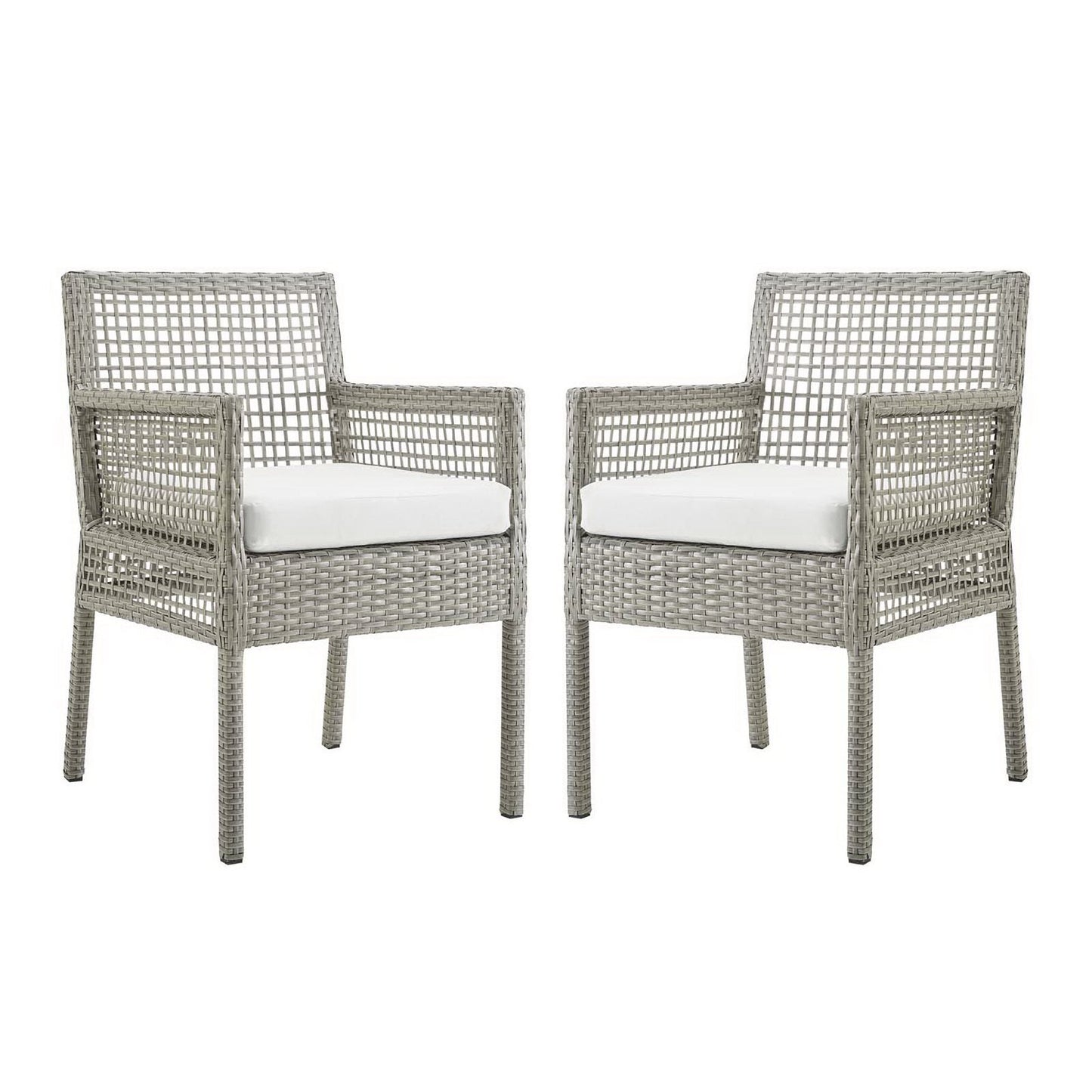 Aura Outdoor Patio Wicker Armchair Set of 2