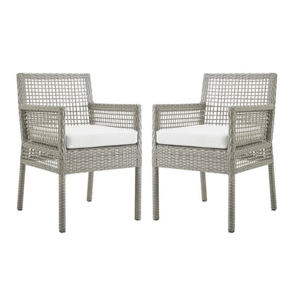 Aura Outdoor Patio Wicker Armchair Set of 2