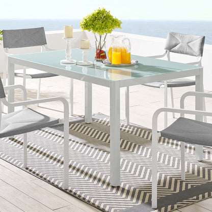 Raleigh Aluminum Outdoor Dining Table for Patio