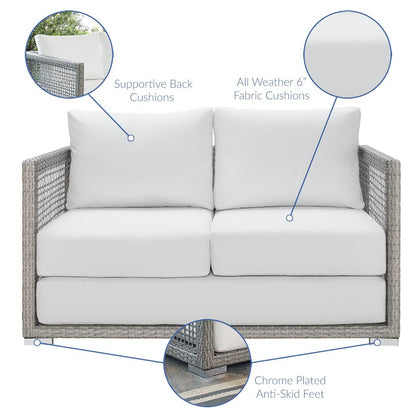 Aura 3 Piece Outdoor Wicker and Rattan Patio Set