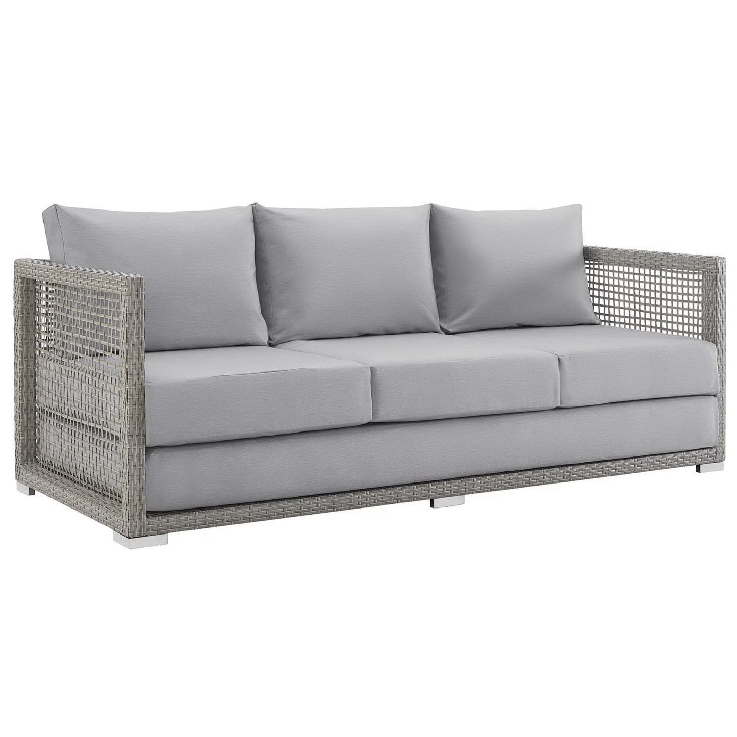 Aura 3 Piece Outdoor Wicker And Rattan Set