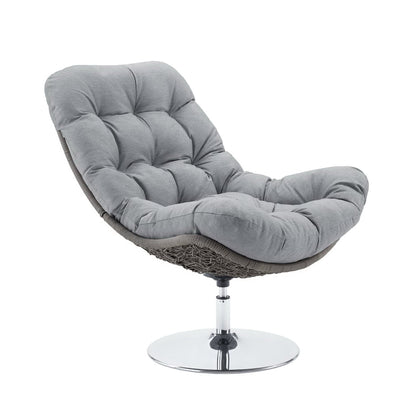 Brighton Wicker Rattan Outdoor Patio Swivel Lounge Chair with grey cushions by Modway on Tampa Home & Garden Store