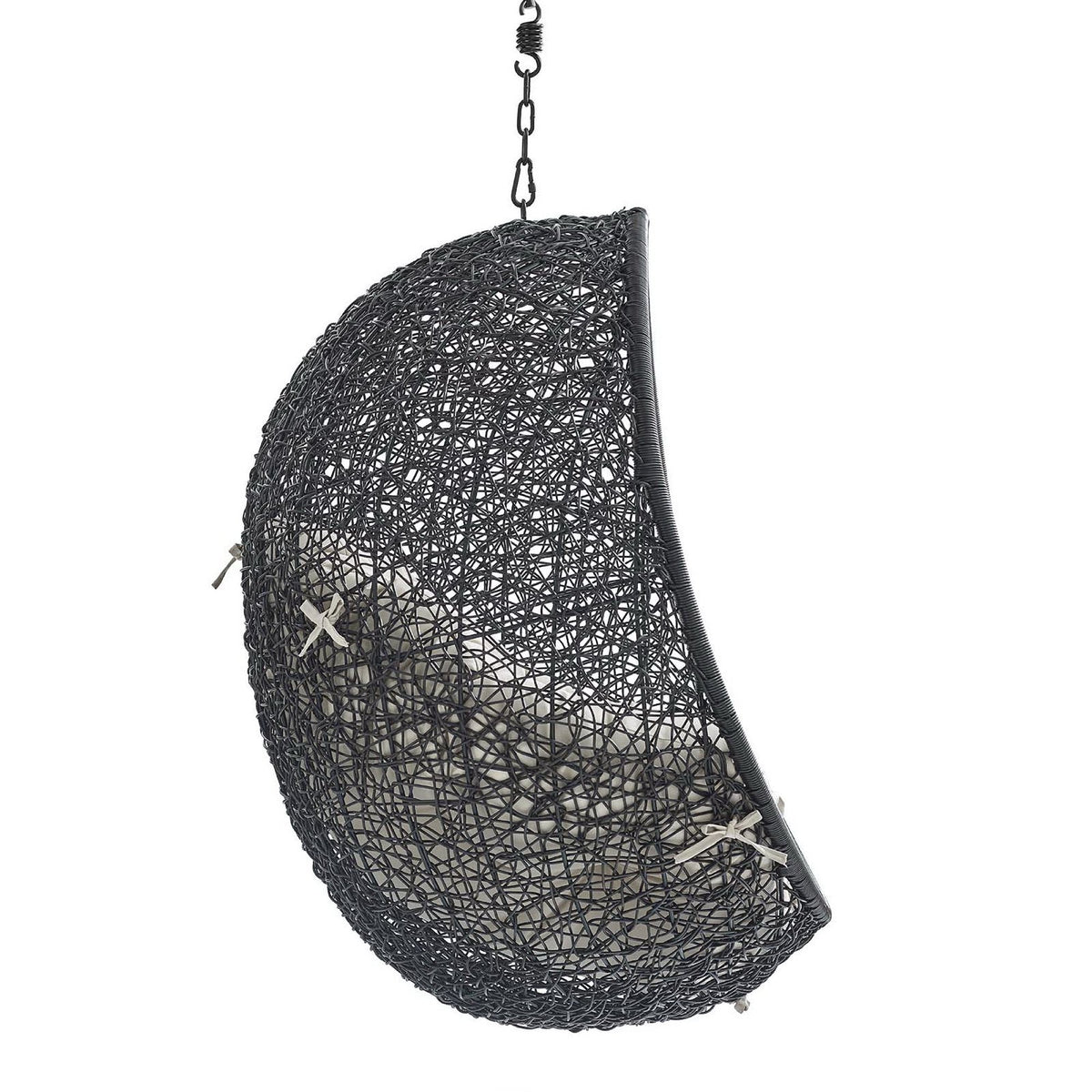 Encase Sunbrella Swing Outdoor Patio Lounge Chair without Stand black woven rattan hanging chair on Tampa Home & Garden Store