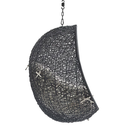 Encase Sunbrella Swing Outdoor Patio Lounge Chair without Stand black woven rattan hanging chair on Tampa Home & Garden Store