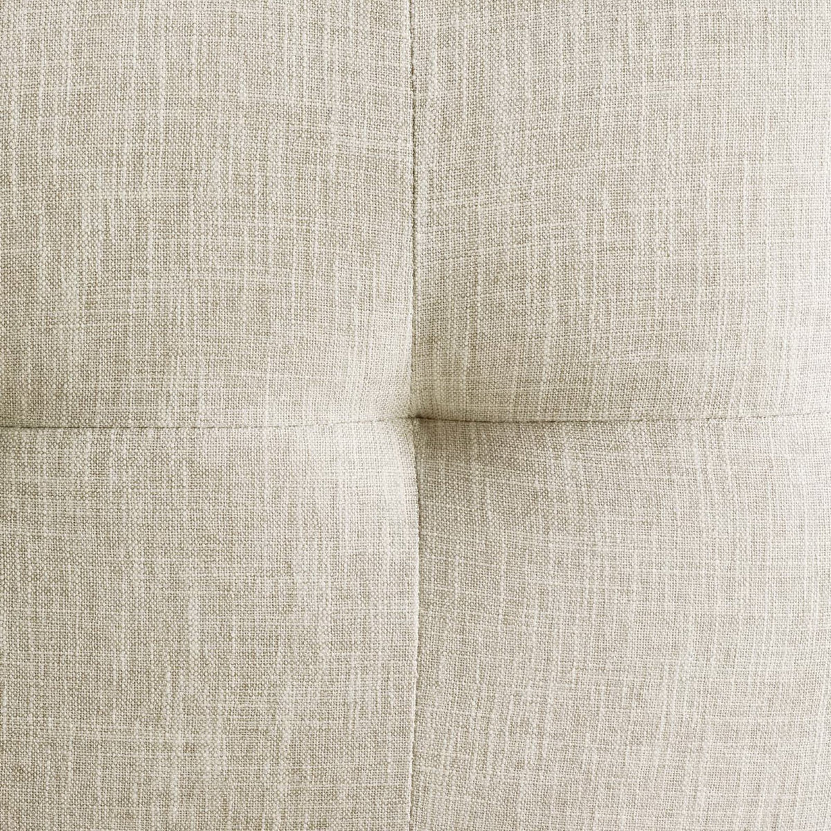 Privy Gold Stainless Steel Upholstered Dining Chair beige woven upholstery closeup on Tampa Home & Garden Store