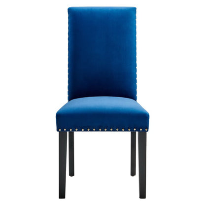 Parcel Performance Velvet Dining Side Chair, royal blue velvet, nailhead trim on Tampa Home & Garden Store
