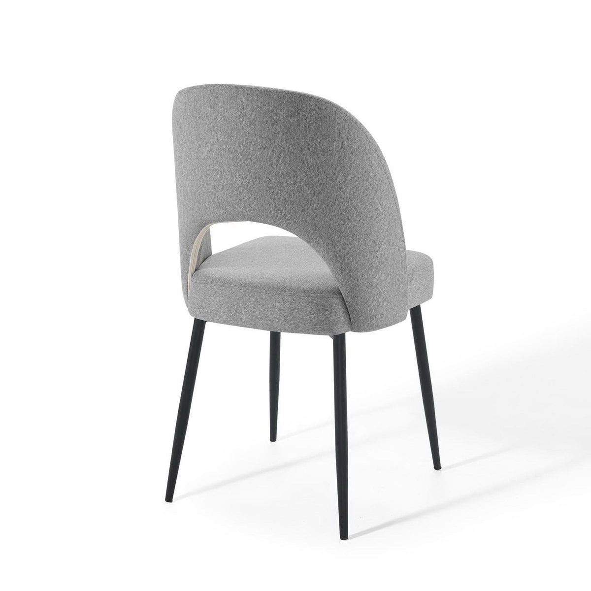 Rouse upholstered fabric dining side chair with gray curved back by Modway on Tampa Home & Garden Store