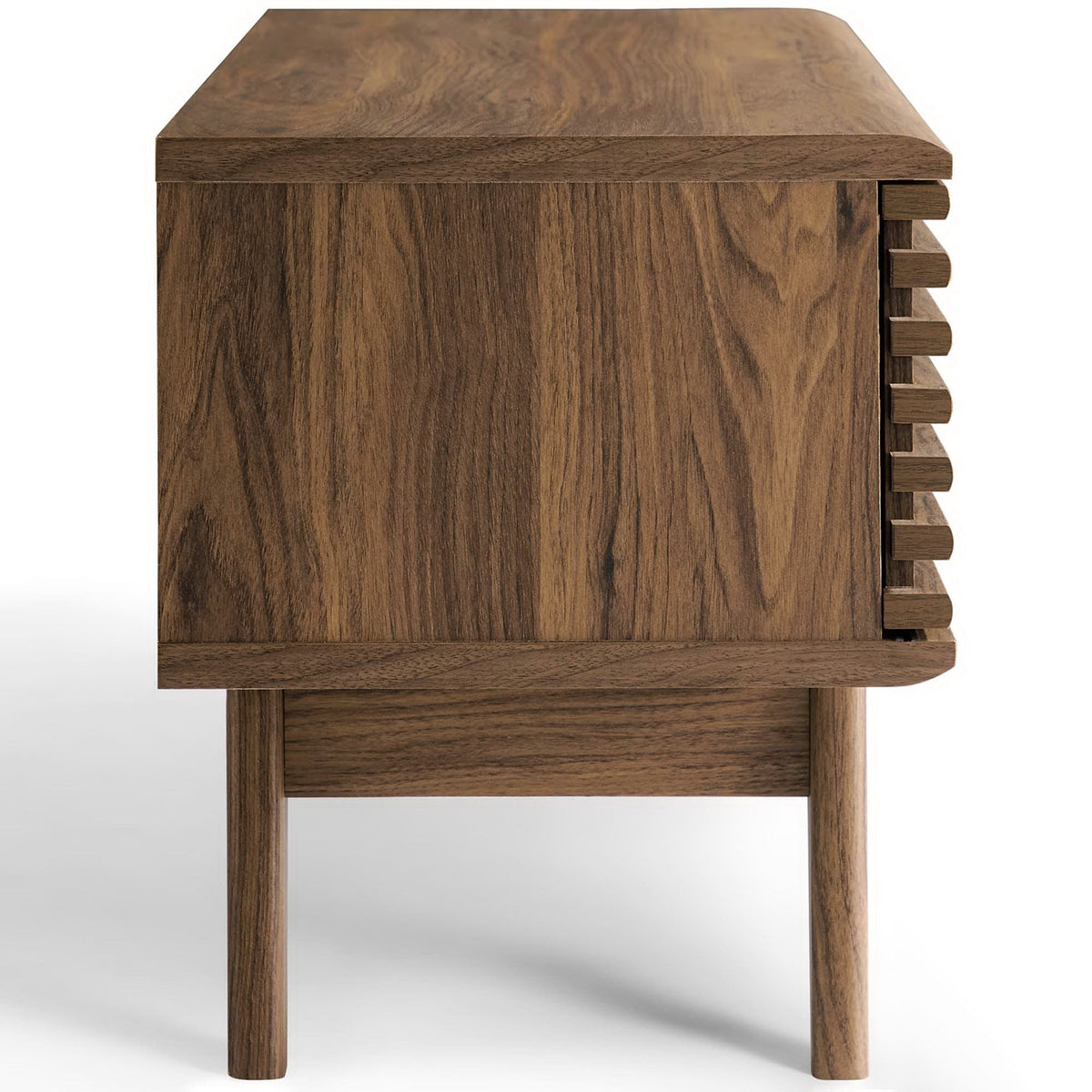 Render Media Console TV Stand in warm walnut wood, living room furniture by Modway on Tampa Home & Garden Store