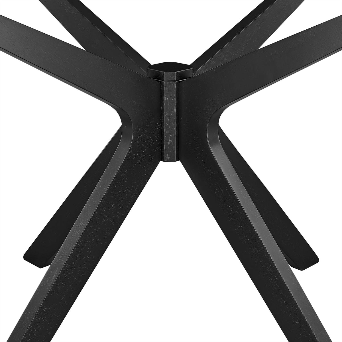 Crossroads 47in round wood dining table base in black finish with crossed pedestal on Tampa Home & Garden Store