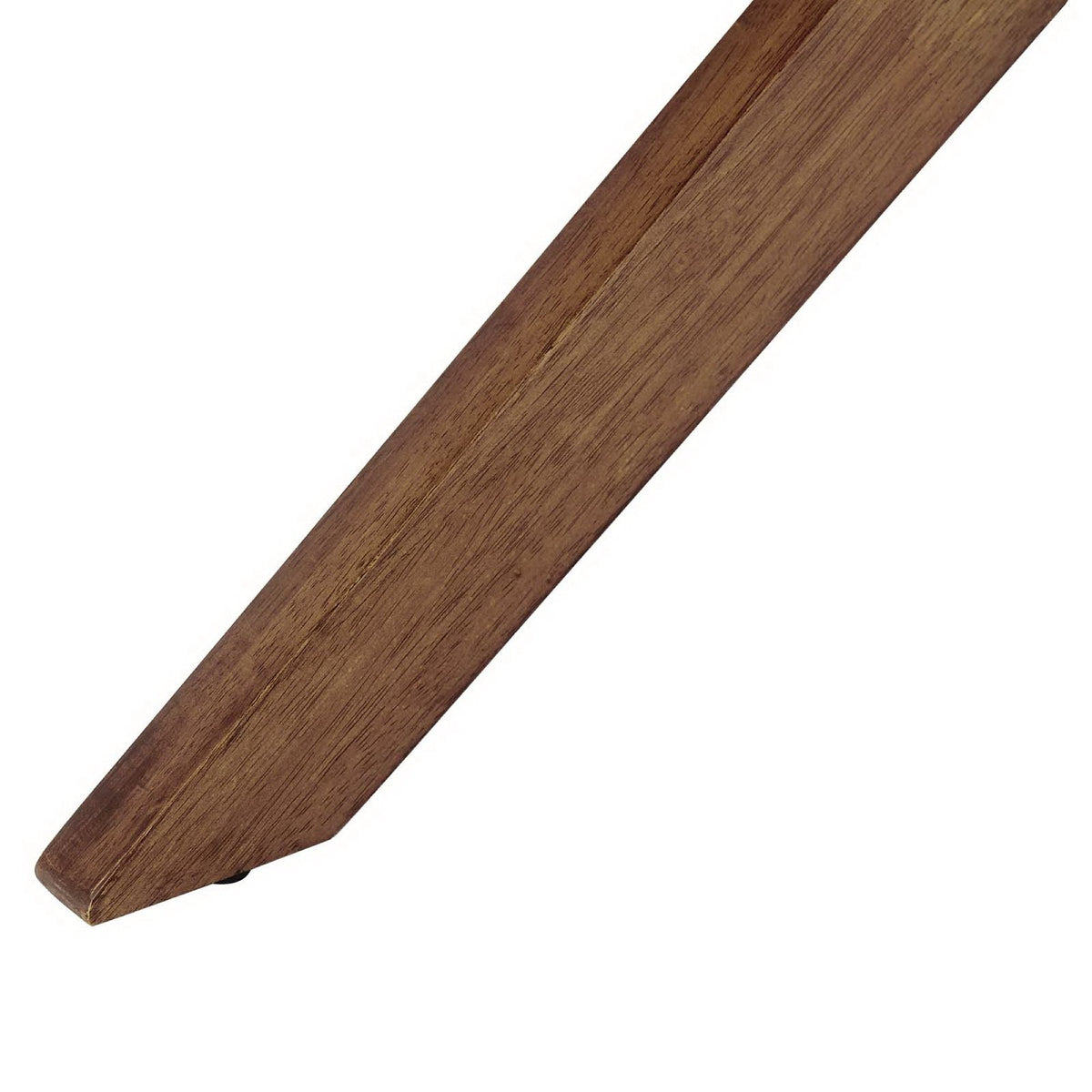 Crossroads 47in Round Wood Dining Table Leg closeup in brown wood grain on Tampa Home & Garden Store